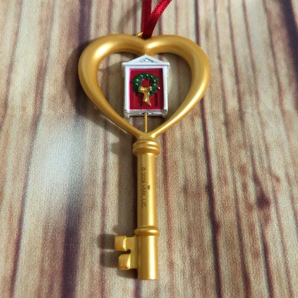 2008 Hallmark Keepsake Christmas Ornament Our New Home Metal House Key